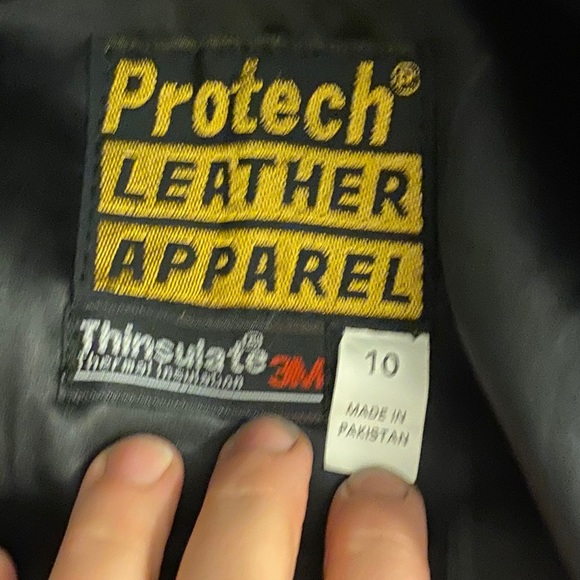 Black Leather Jacket Sz 10 - Picture 12 of 13